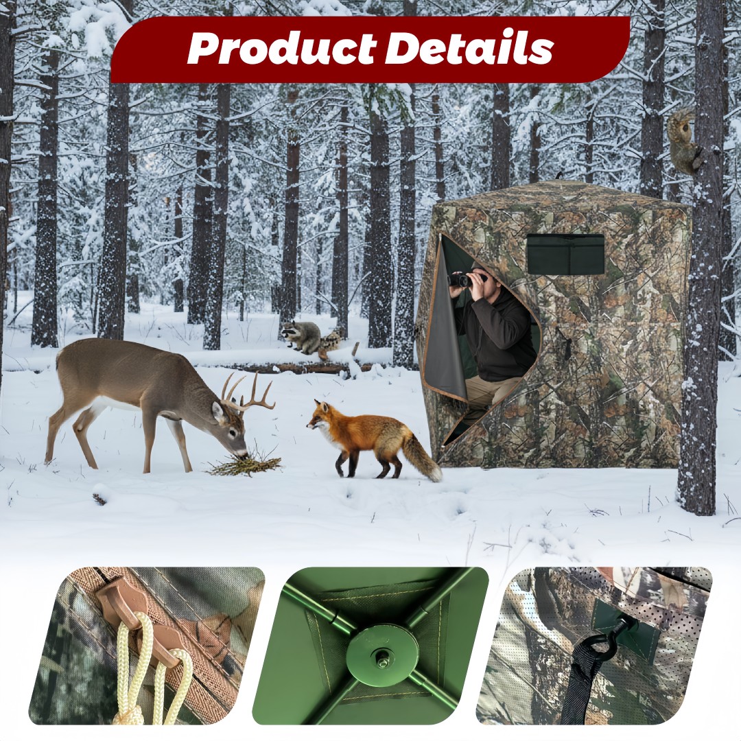 Hunting Outdoor - Camouflage Pop-Up Hunting Blind Easy Setup
