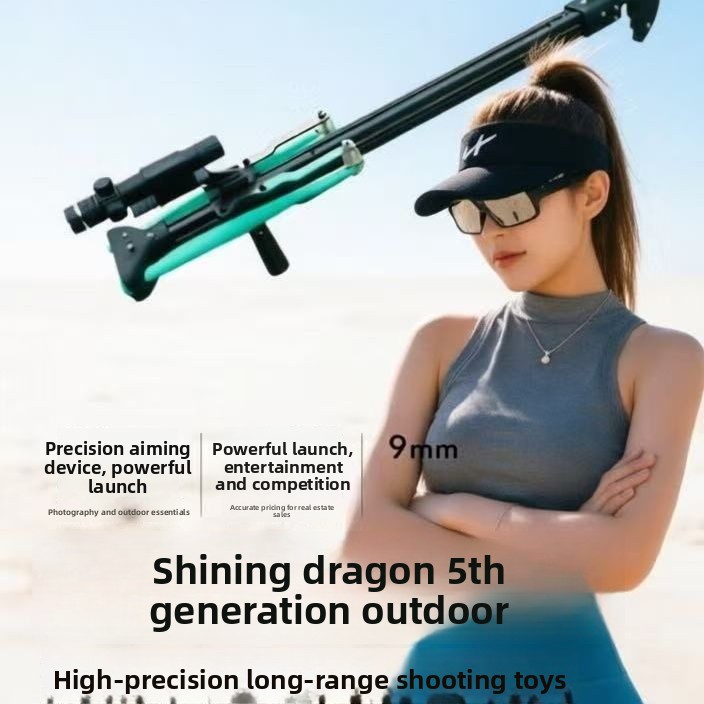 Outdoor Hunting Products - Foldable Slingshot Round Flat Compact Lightweight