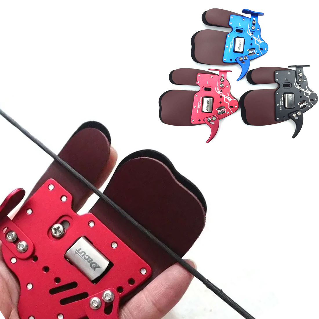Outdoor Hunting Gloves - DECUT Archery Finger Tab Guard HOCK