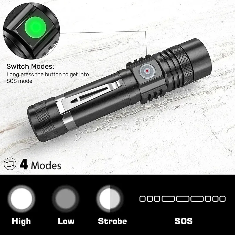 T6 LED Rechargeable Flashlight - Hunting Outdoor recension och pris