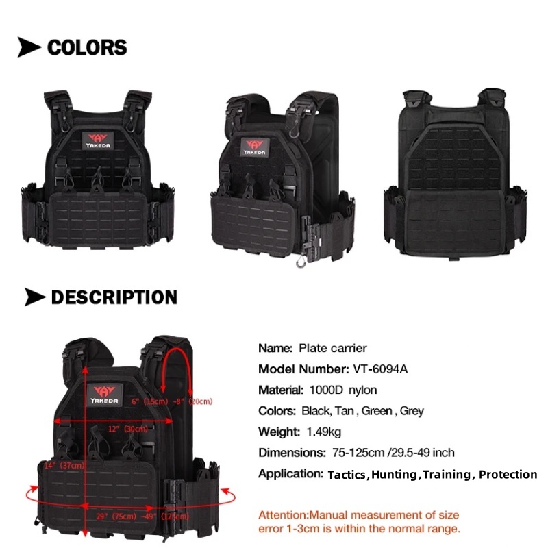 YAKEDA Tactical Vest 6094 Fast - Hunting Outdoor Gear recension och pris