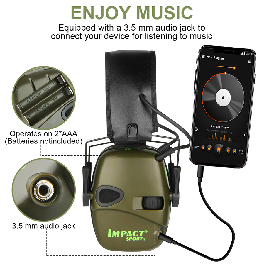 Earmuffs Active Headphones for - Shooting Ear Muff recension och pris