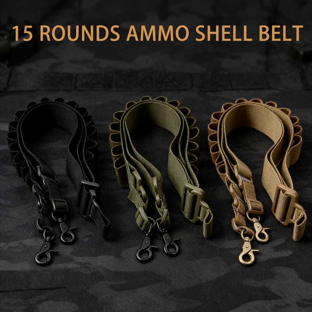 15 Rounds Ammo Shell Belt Rifl - Outdoor Hunting Rifle recension och pris