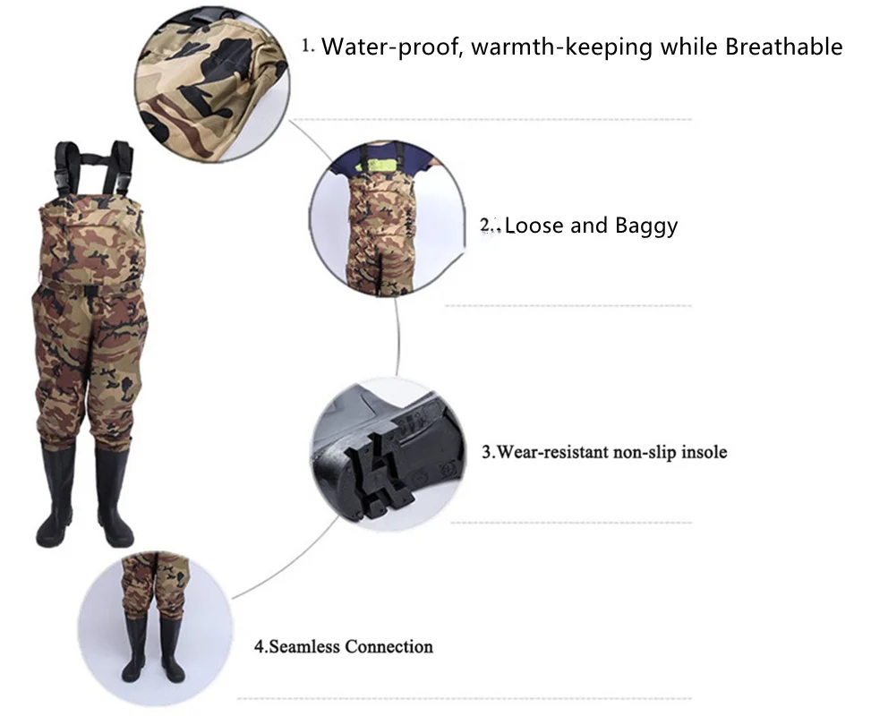 Camouflage Fishing Wading Pant - Outdoor Hunting Overalls recension och pris