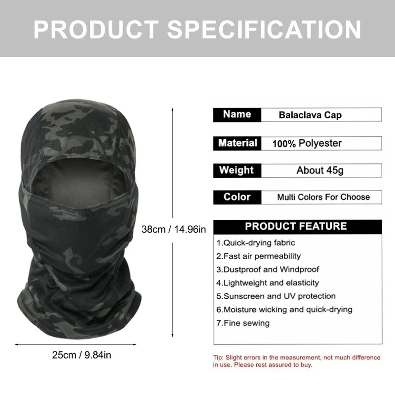 Camouflage Balaclava Hat Cycli - Mens Outdoor Hunting Hats recension och pris